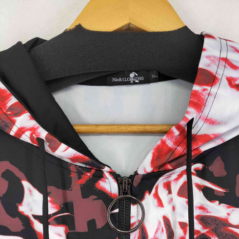 ニーアクロージング NIER CLOTHING 総柄 ロングジップパーカー レディース FREE