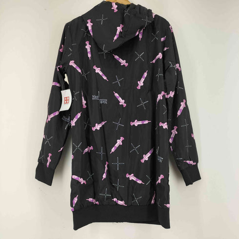 ニーアクロージング NIER CLOTHING 注射器柄 ロングジップパーカー レディース FREE