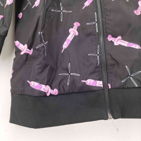 ニーアクロージング NIER CLOTHING 注射器柄 ロングジップパーカー レディース FREE