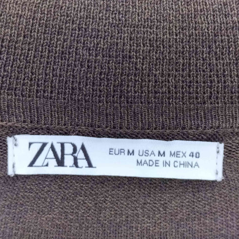 ザラ ZARA ニットポロシャツ L/S メンズ import:M