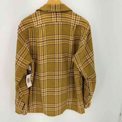 ペンドルトン PENDLETON 60S MADE IN USA ウールチェックオープンカラーシャツ 両フラップ 好配色 メンズ import:L