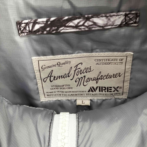 アヴィレックス AVIREX MILITARY FUNCT ミリタリーファンクション 総柄 ダウン ジャケット メンズ import:L