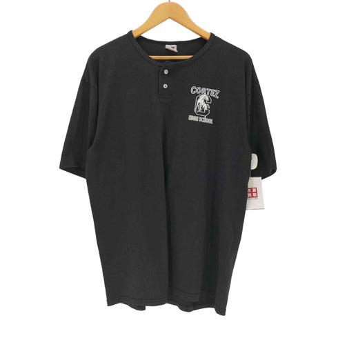 bomark 80~90s USA製 カレッジロゴヘンリーネックTシャツ メンズ import:XL