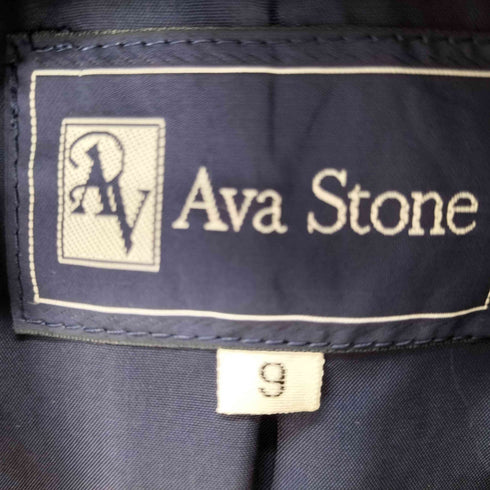 Ava Stone カラフルメランジ切替ピーコート ジャケット 幾何学模様 レディース 9