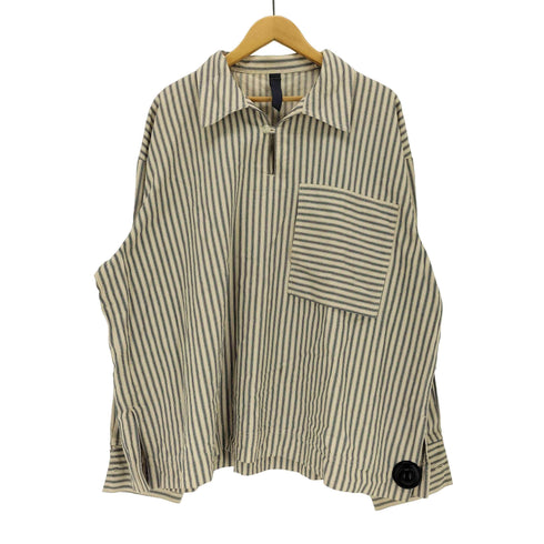 シンヤコズカ SHINYA KOZUKA HIS WORK SHIRT ストライプ長袖シャツ メンズ JPN:L
