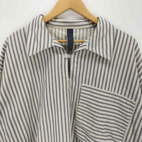 シンヤコズカ SHINYA KOZUKA HIS WORK SHIRT ストライプ長袖シャツ メンズ JPN:L