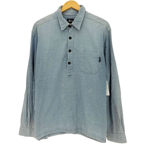 ステューシー Stussy 90-2000s OLD USA製 紺タグ プルオーバーシャツ メンズ import:L