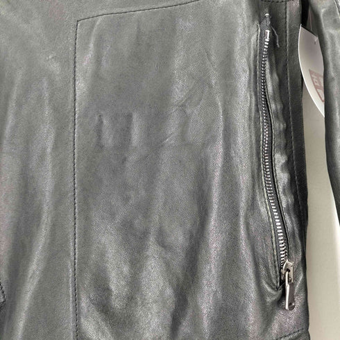 パッゾ PAZZO ダブルジップ シープレザーライダースジャケット ジップ加工 メンズ 44