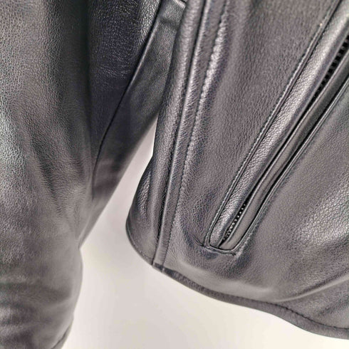 ジーナシス JEANASIS ラムレザー シングルライダース レザージャケット ダブルジップ レディース JPN:M