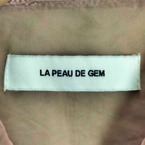 LA PEAU DE GEM 玉虫色 プリーツデザイン 2ポケット シアーシャツ レディース FREE