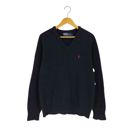 ポロバイラルフローレン Polo by RALPH LAUREN LAMBSWOOL ポニー刺繍 Vネック ラムウールニット メンズ import:L