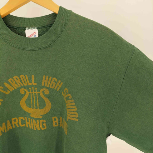 90S USA製 JERZEES ボディ MARCHING BAND 3段 カレッジ プリント クルーネック スウェット メンズ import:M