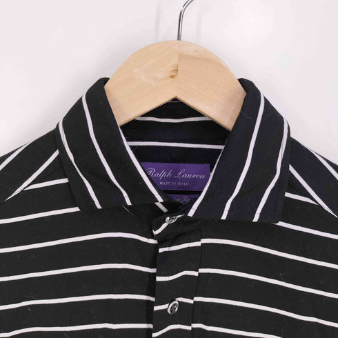 ラルフローレンパープルレーベル RALPH LAUREN PURPLE LABEL イタリア製 ストレッチ ボーダーシャツ レディース 14.5
