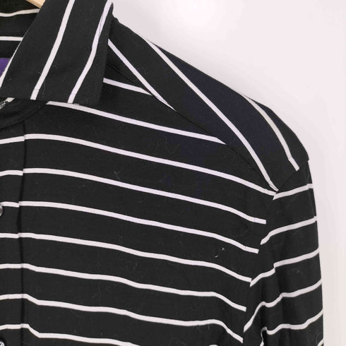 ラルフローレンパープルレーベル RALPH LAUREN PURPLE LABEL イタリア製 ストレッチ ボーダーシャツ レディース 14.5