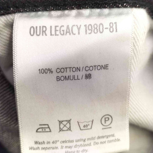 アワーレガシィー OUR LEGACY 1980-81 ブラックデニムパンツ メンズ 28×32