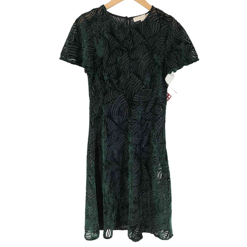 マイケルマイケルコース Michael Michael Kors Velvet A-Line Cocktail Dress シアー切替 ベロアワンピース レディース JPN:2