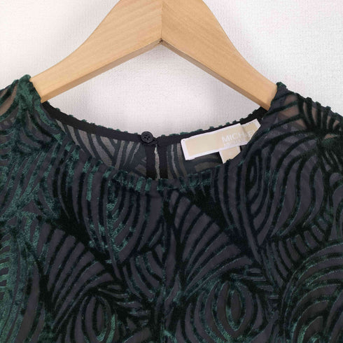 マイケルマイケルコース Michael Michael Kors Velvet A-Line Cocktail Dress シアー切替 ベロアワンピース レディース JPN:2