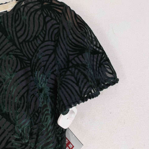 マイケルマイケルコース Michael Michael Kors Velvet A-Line Cocktail Dress シアー切替 ベロアワンピース レディース JPN:2