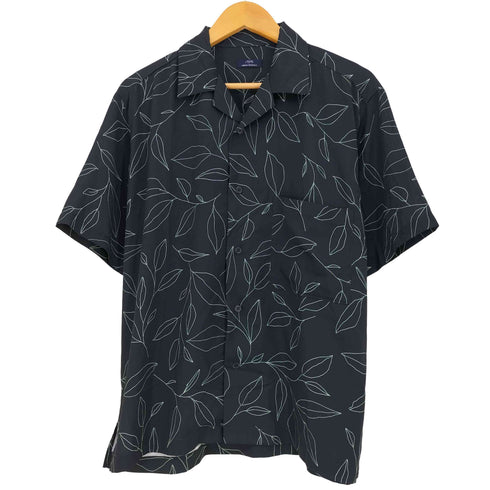 アイテムズ アーバンリサーチ ITEMS URBAN RESEARCH リーフプリント オープンカラー半袖シャツ メンズ JPN:M