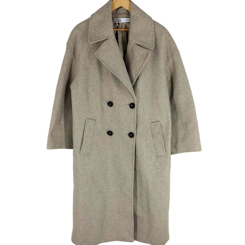 ザラ ZARA ダブルチェスターコート オーバーサイズコート レディース import:M