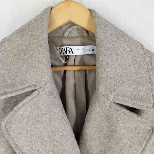 ザラ ZARA ダブルチェスターコート オーバーサイズコート レディース import:M