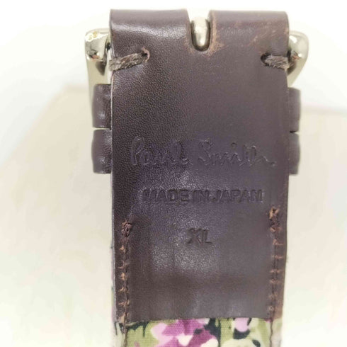 ポールスミス Paul Smith 花柄 レザーベルト メンズ