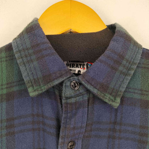 アベイシングエイプ A BATHING APE L/S pirate チェックシャツ メンズ JPN:M