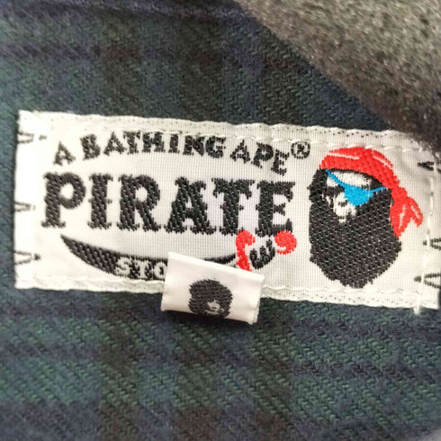 アベイシングエイプ A BATHING APE L/S pirate チェックシャツ メンズ JPN:M