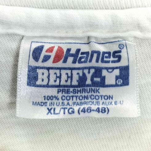 ヘインズ Hanes USA製 BEEFY PIONEER THE ART OF ENTERTAINMENT プリント Tシャツ メンズ import:XL