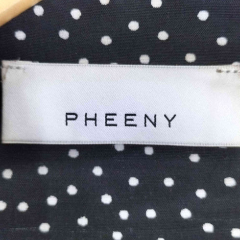 フィーニー PHEENY ドット柄 ボタンレスジャケット 羽織 レディース