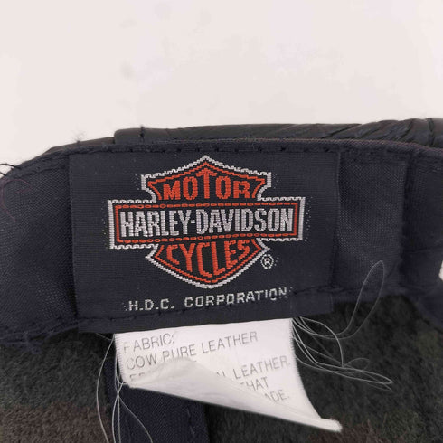 ハーレーダビッドソン HARLEY-DAVIDSON 星条旗 レザー6パネルキャップ メンズ