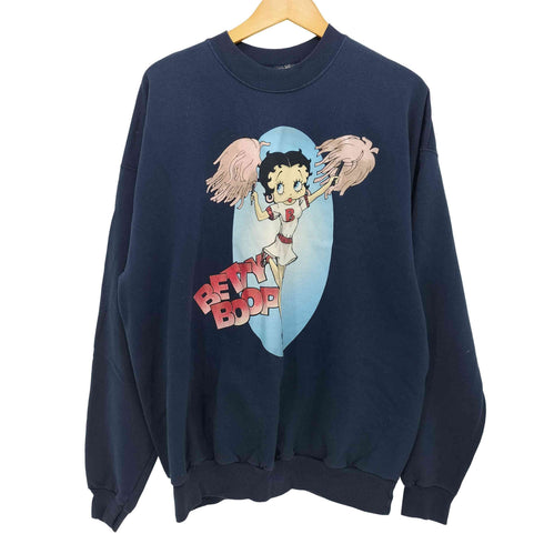 ヘインズ Hanes 90S メキシコ製 キャラクタープリント チアリーダー プルオーバースウェット メンズ import:XL