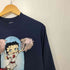 ヘインズ Hanes 90S メキシコ製 キャラクタープリント チアリーダー プルオーバースウェット メンズ import:XL