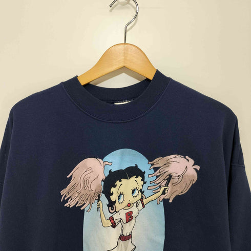ヘインズ Hanes 90S メキシコ製 キャラクタープリント チアリーダー プルオーバースウェット メンズ import:XL