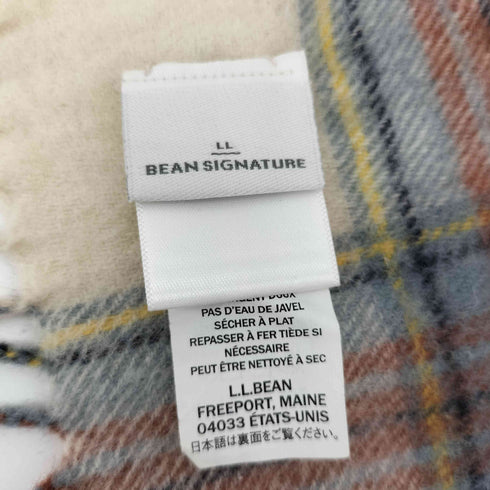 エルエルビーンシグネチャー L.L.Bean SIGNATURE ウール チェック柄 大判ストール レディース
