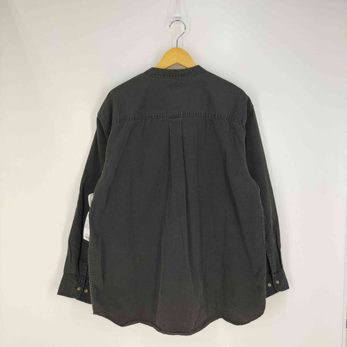 フェイデッドグローリー FADED GLORY 2ポケット バンドカラー ブラックデニムシャツ メンズ import:XL