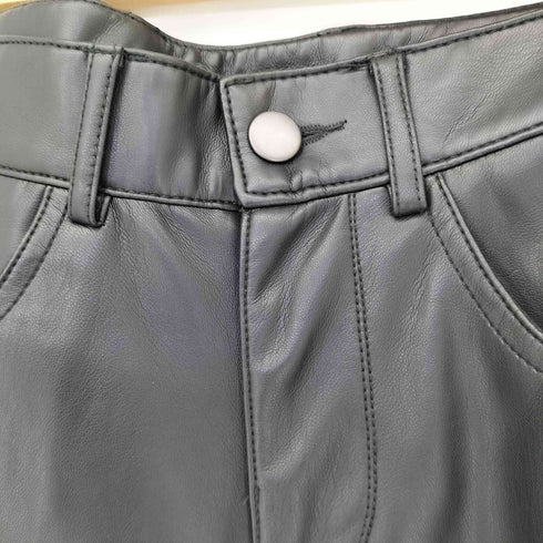ザラ ZARA フェイクレザーテーパードパンツ レディース EUR:36