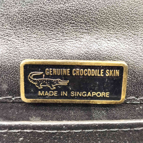 GENUINE CROCODILE SKIN クロコ型押し ショルダーバッグ レディース