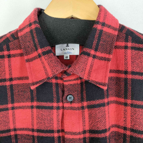 ランバンオンブルー LANVIN en Bleu チェック柄 長袖ネルシャツ メンズ JPN:48