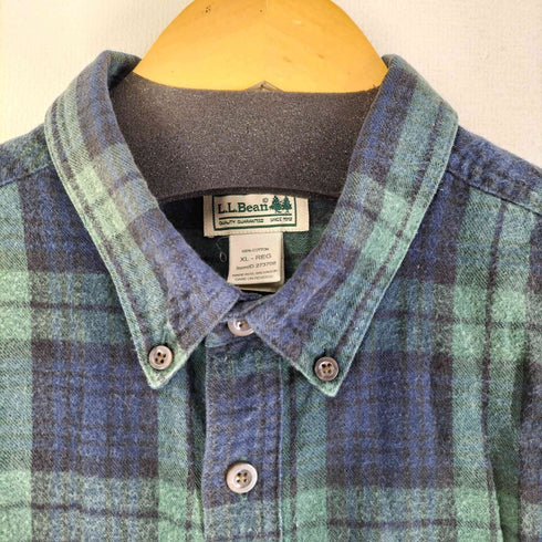 エルエルビーン L.L.Bean チェック柄 長袖ボタンダウンシャツ ブラックウォッチ メンズ import:XL