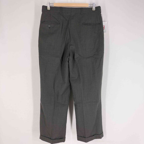 JoS.A.BANK 80s USA製 PURE WOOL グレンチェック 2タックワイドスラックス メンズ