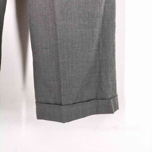 JoS.A.BANK 80s USA製 PURE WOOL グレンチェック 2タックワイドスラックス メンズ