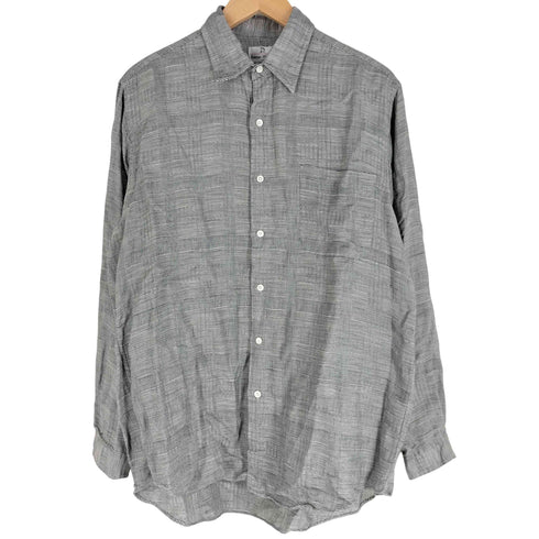 ニーマンマーカス Neiman Marcus 70-80s 襟芯 グレンチェック リネンコットン 長袖シャツ メンズ import:M