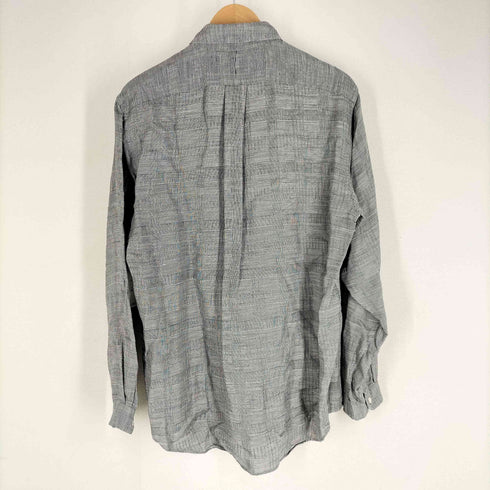 ニーマンマーカス Neiman Marcus 70-80s 襟芯 グレンチェック リネンコットン 長袖シャツ メンズ import:M