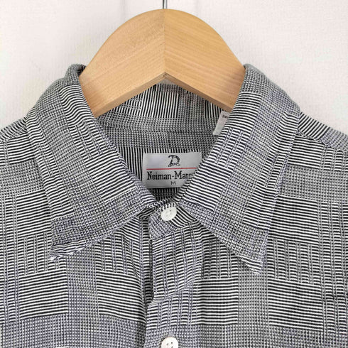 ニーマンマーカス Neiman Marcus 70-80s 襟芯 グレンチェック リネンコットン 長袖シャツ メンズ import:M