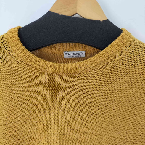 ビューティーアンドユースユナイテッドアローズ BEAUTY & YOUTH UNITED ARROWS 23SS ペーパーヤーン クルーネック ショートスリーブ ニット メンズ JPN:L