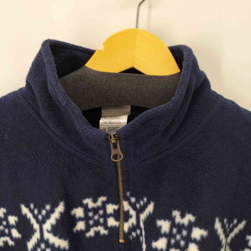 90S キャラクター刺繍ハーフジップフリースジャケット 海外規格 ノルディック オーバーサイズ メンズ JPN:XXL