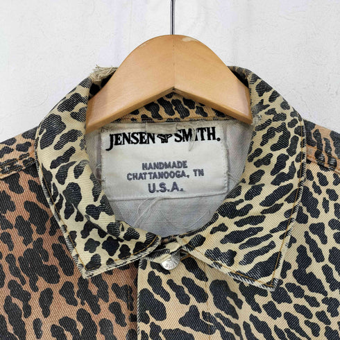 JENSEN SMITH レオパード デニムジャケット メンズ