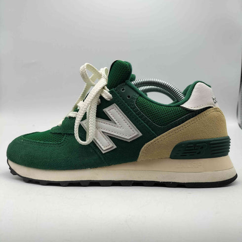 ニューバランス NEW BALANCE Classic 574 Green White ローカット スニーカー レディース JPN:23