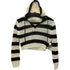 ザラ ZARA HOODED KNIT SWEATER WITH STRIPES Square One クロップドサマーニットフーディー レディース import:S